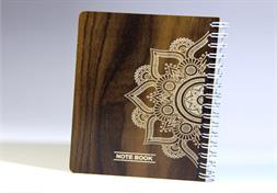 چاپ دفترچه یادداشت چوبی تبلیغاتی با لیزر  