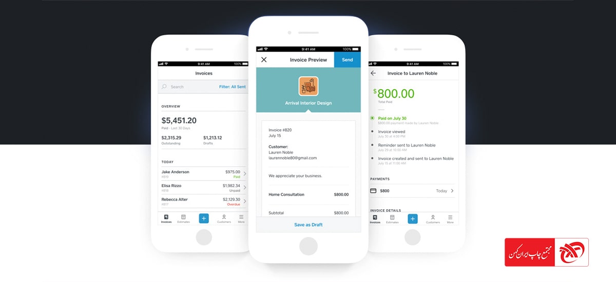 برنامه ساخت فاکتور Square Invoices